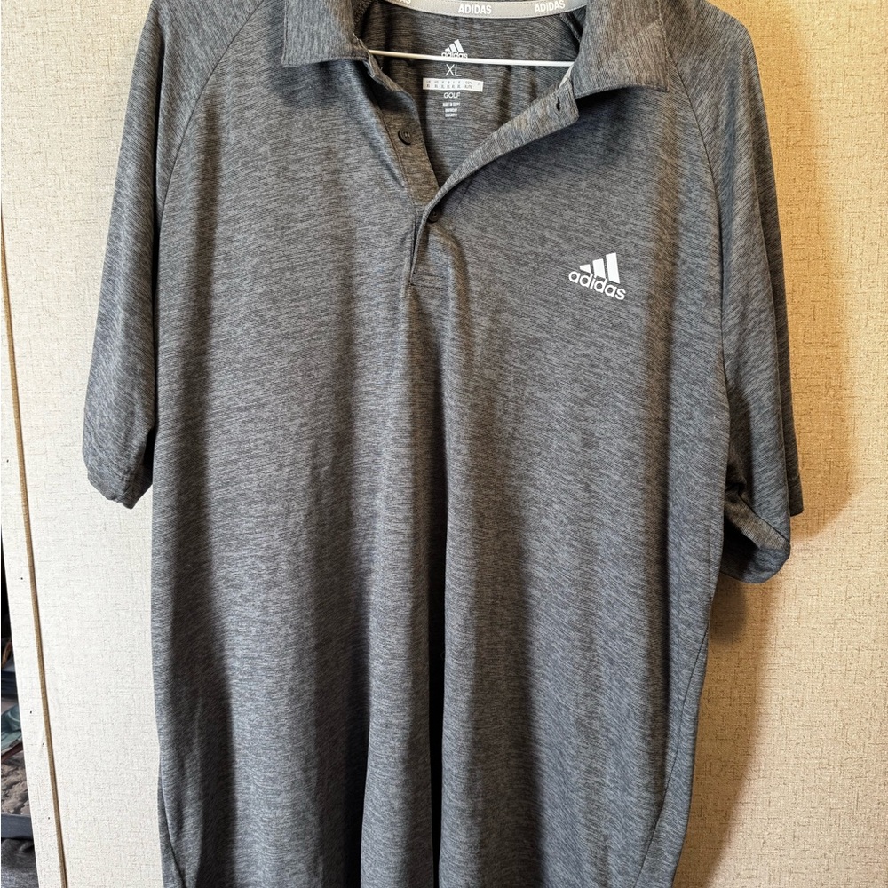 3/$15 Adidas Men's Charcoal Golf Polo Shirt